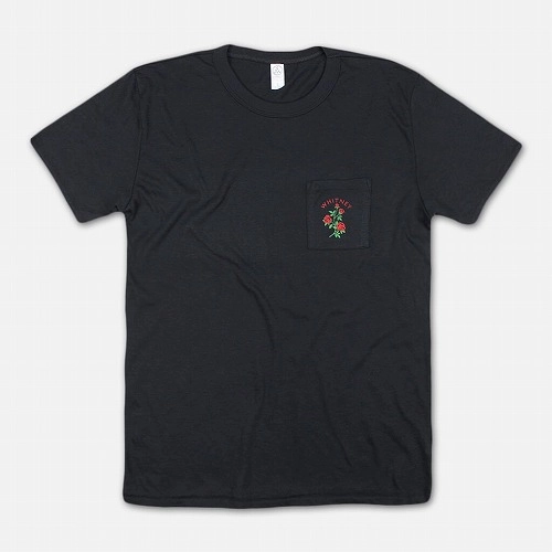 WHITNEY / ホイットニー / ROSE POCKET T-SHIRT (BLACK) (S)