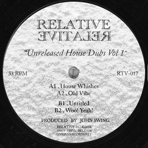 JOHN SWING    / UNRELEASED HOUSE DUBS VOL.1