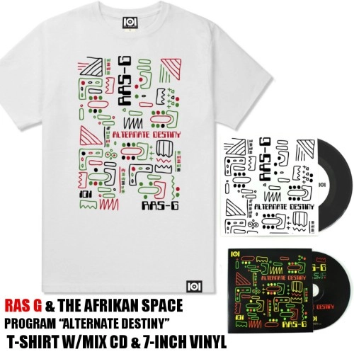 RAS G AND THE AFRIKAN SPACE PROGRAM / ALTERNATE DESTINY (T-SHIRT, MIX CD, CASSETTE & 7") WHITE-L