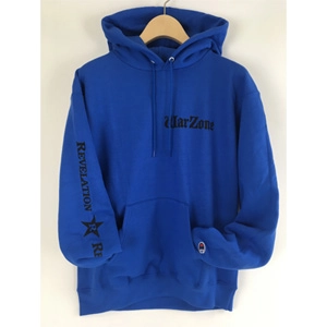 WARZONE / S/BLUE/HOODED SWEATSHIRT/DON'T FORGET THE STRUGGLE DON'T FORGET THE STREETS