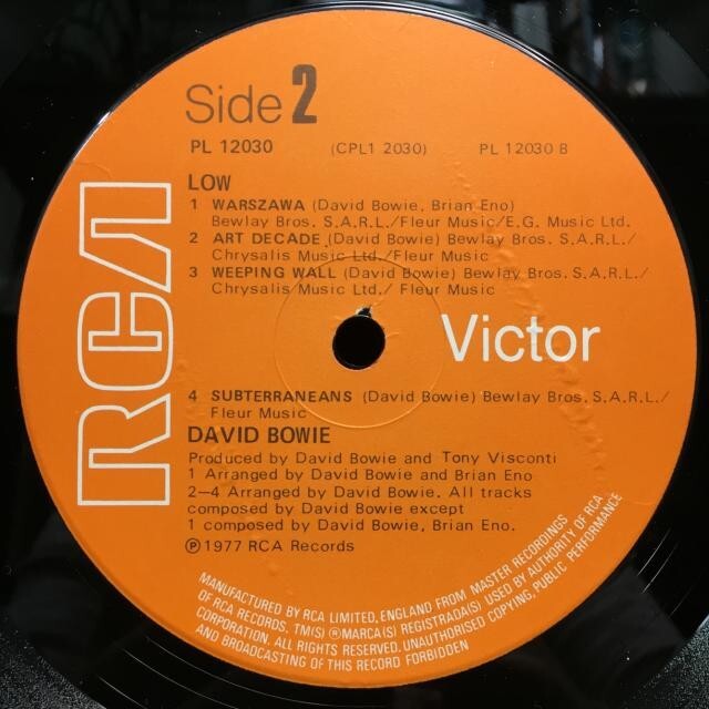 LOW / DAVID BOWIE / デヴィッド・ボウイ / オールドロック | ディスク