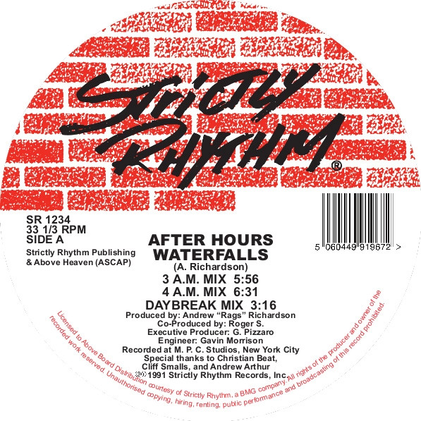 AFTER HOURS (HOUSE) / WATERFALLS / FEEL IT (2017 RE-ISSUE)