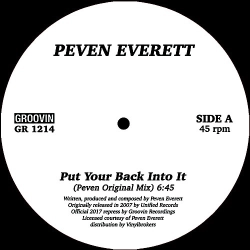 PEVEN EVERETT / ペバン・エヴェレット / PUT YOUR BACK INTO IT