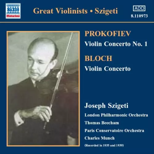 JOSEPH SZIGETI / ヨーゼフ・シゲティ / PROKOFIEV:VIOLINCONCERTO NO.1/BLOCH:VIOLIN CONCERTO