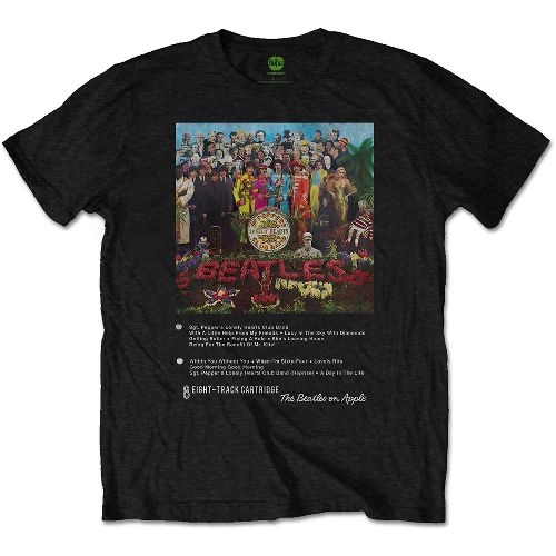 BEATLES / ビートルズ / THE BEATLES SGT PEPPER 8 TRACK MENS BLACK TSHIRT: MEDIUM