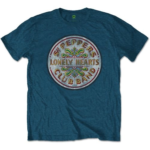 BEATLES / ビートルズ / THE BEATLES SGT PEPPER DRUM MENS DENIM TSHIRT: MEDIUM