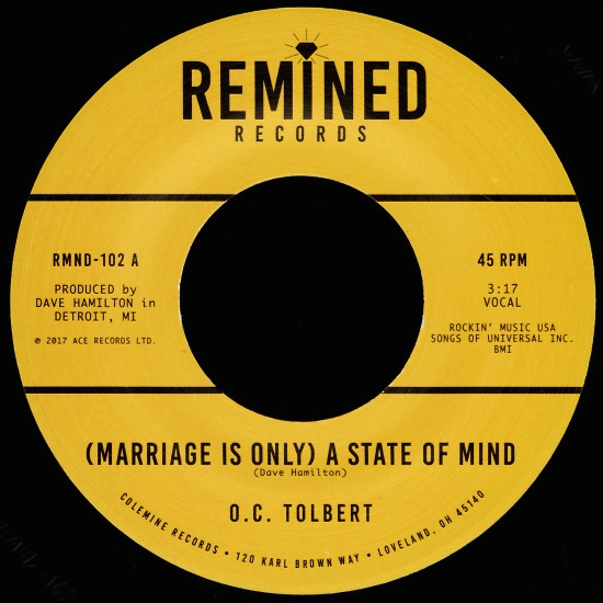 O.C. TOLBERT (TOLBERT) / O.C.トルバート / (MARRIAGE IS ONLY) A STATE OF MIND / MARRIAGE IS A STATE OF VIDES