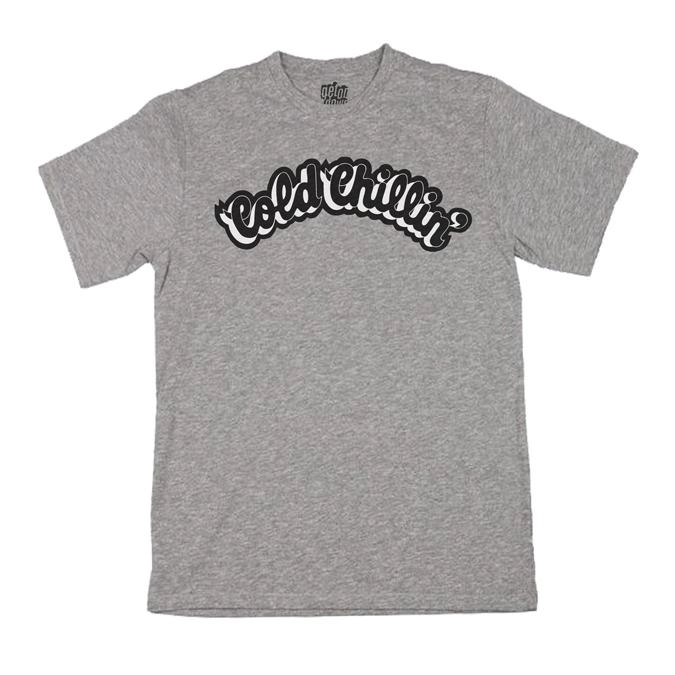 V.A. (COLD CHILLIN') / COLD CHILLIN' T-SHIRT (WHITE ON GREY - L)
