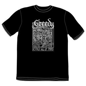 GREED / DESTORY ALL OF THINGS T-SHIRTS BLACK/XL