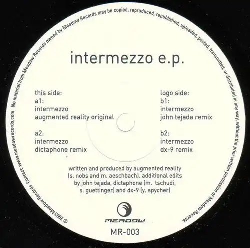AUGMENTED REALITY / INTERMEZZO EP
