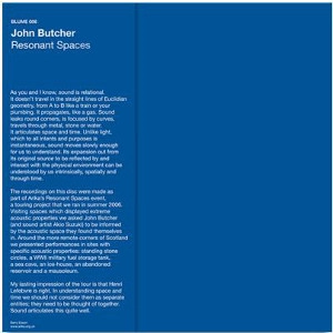 JOHN BUTCHER / ジョン・ブッチャー / RESONANT SPACES