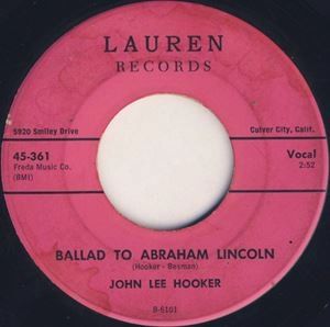 JOHN LEE HOOKER / ジョン・リー・フッカー / BALLAD TO ABRAHAM LINCOLN