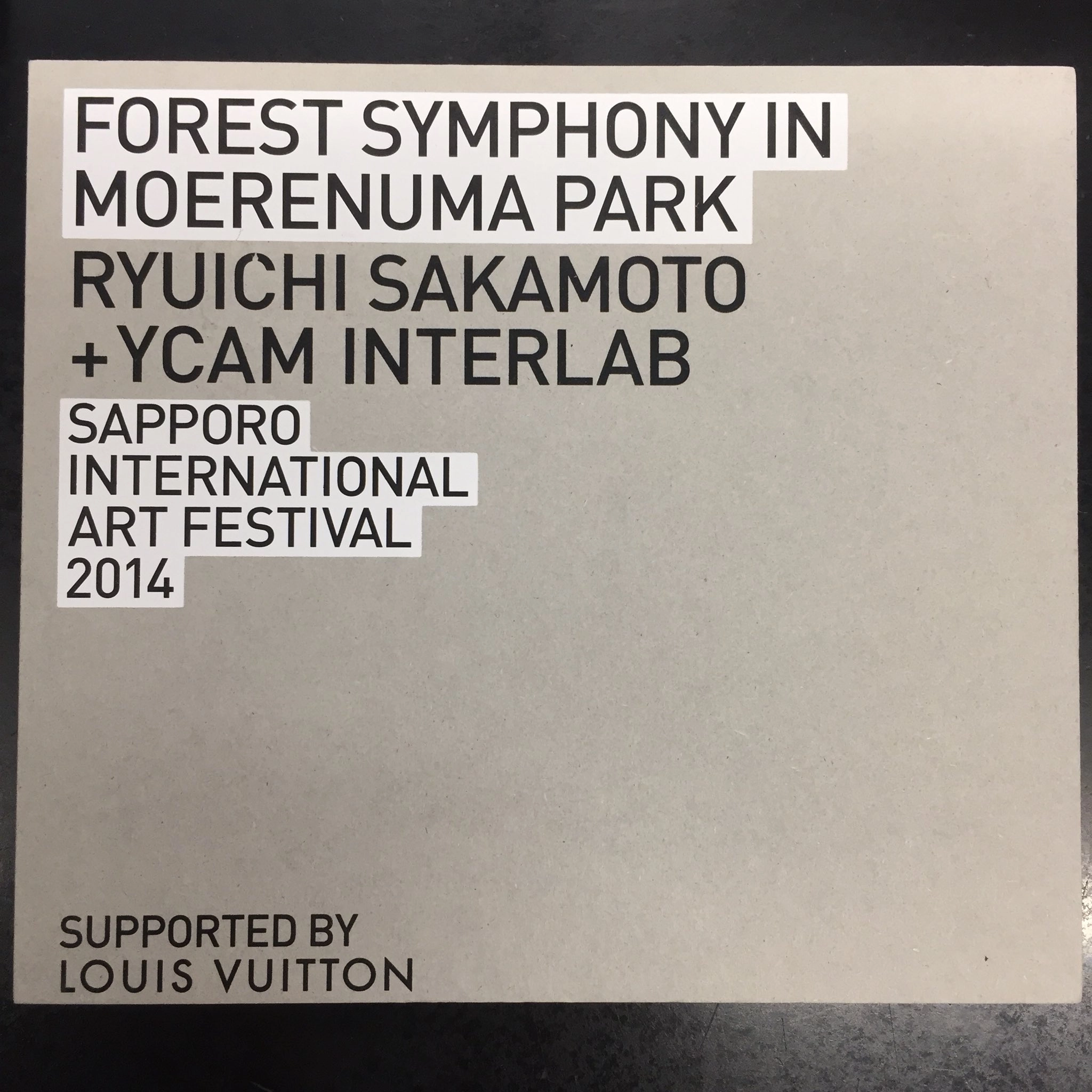 RYUICHI SAKAMOTO / 坂本龍一 / FOREST SYMPHONY IN MOERENUMA PARK SAPPORO INTERNATIONAL ART FESTIVAL 2014