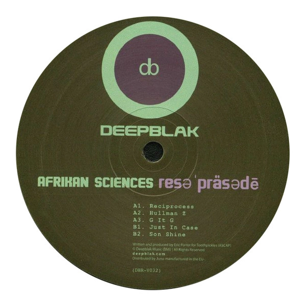 AFRIKAN SCIENCES / アフリカン・サイエンシーズ / RECIPROCITY EP