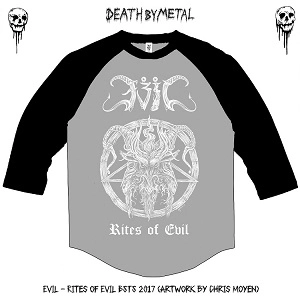 EVIL (from JAPAN) / イーヴル / EVIL x death by metal <BASEBALL SHIRTS / SIZE:XL>