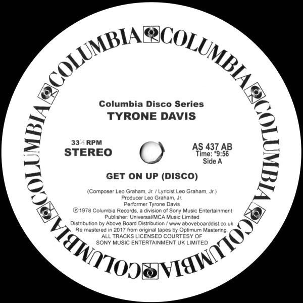 TYRONE DAVIS / タイロン・デイヴィス / GET ON UP / IN THE MOOD