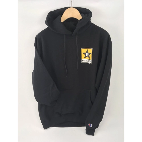 REVELATION RECORDS / LOGO CHAMPION BRAND HOODED (M / BLACK)