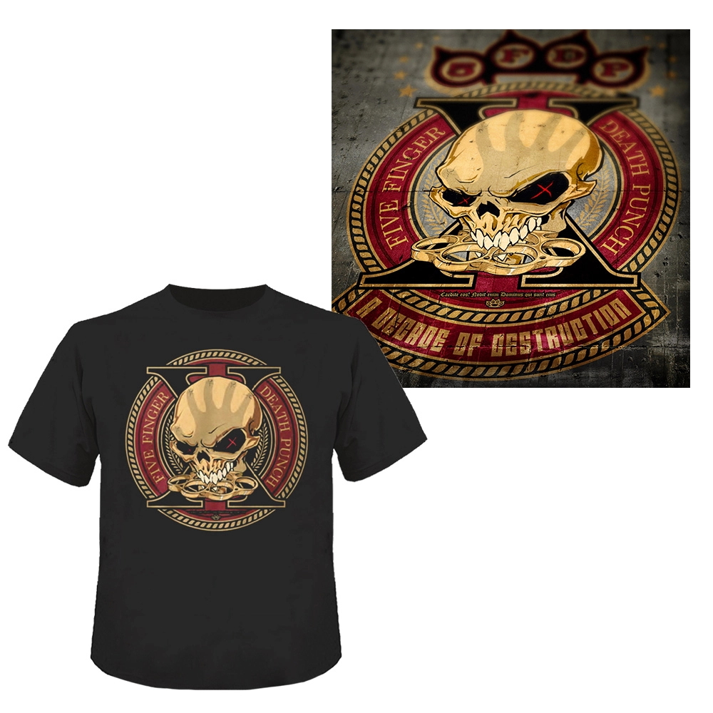 FIVE FINGER DEATH PUNCH / ファイヴ・フィンガー・デス・パンチ / DECADE OF DESTRUCTION / ア･ディケイド･オブ･デストラクション CD+Ｔシャツ(Ｌサイズ）