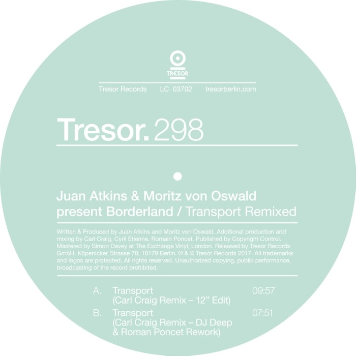 JUAN ATKINS & MORITZ VON OSWALD PRESENT BORDERLAND / TRANSPORT REMIXED