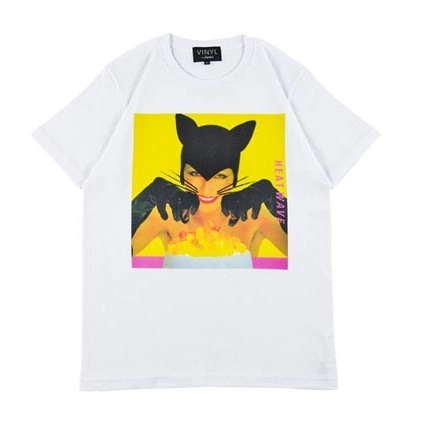 BLACK CATS / ブラック・キャッツ / VINYL "BLACK CATS"TEE HEAT WAVE  WHITE M