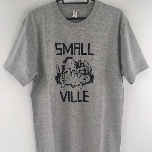 SMALLVILLE / SMALLVILLE SHIRT LOGO HEATHER GREY/BLACK SIZE:L