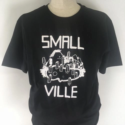 SMALLVILLE / SMALLVILLE SHIRT LOGO BLACK/WHITE SIZE:L