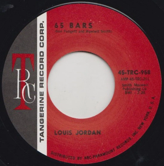 LOUIS JORDAN & HIS TYMPANY FIVE / ルイ・ジョーダン / 65 BARS / COMIN' DOWN