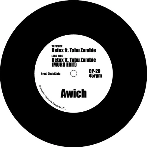 Awich / Detox (Feat. Tabu Zombie) / Detox (Feat. Tabu Zombie Muro Edit) 7"