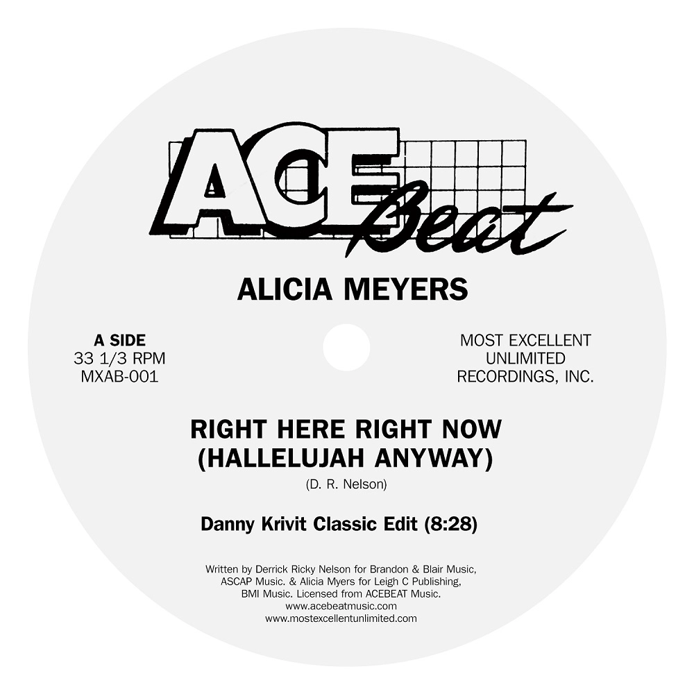ALICIA MYERS / アリシア・マイヤーズ / RIGHT HERE RIGHT NOW (HALLELUJAH ANYWAY)