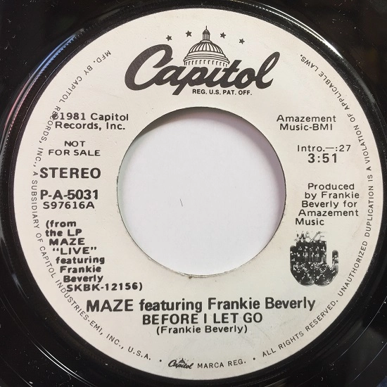 MAZE & FRANKIE BEVERLY / BEFORE I LET GO