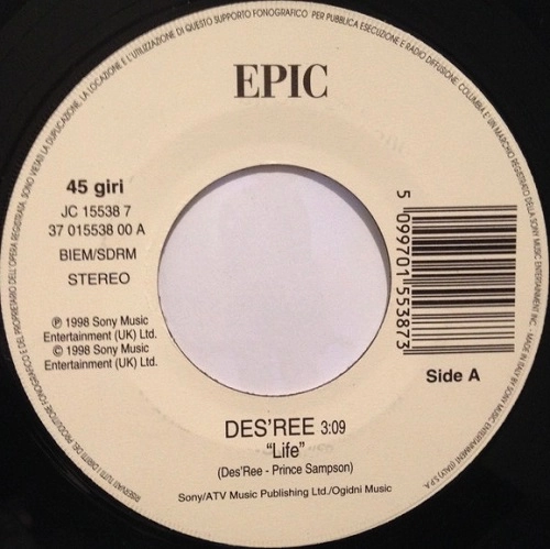 DES'REE / JAMIROQUAI / LIFE / DEEPER UNDERGROUND 7"