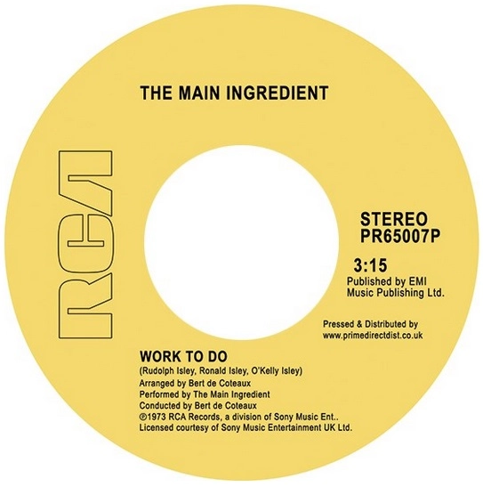 MAIN INGREDIENT / メイン・イングリーディエント / WORK TO DO / INSTANT LOVE