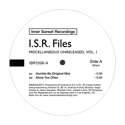 I.S.R. FILES / MISCELLANEOUS UNRELEASED, VOL. I