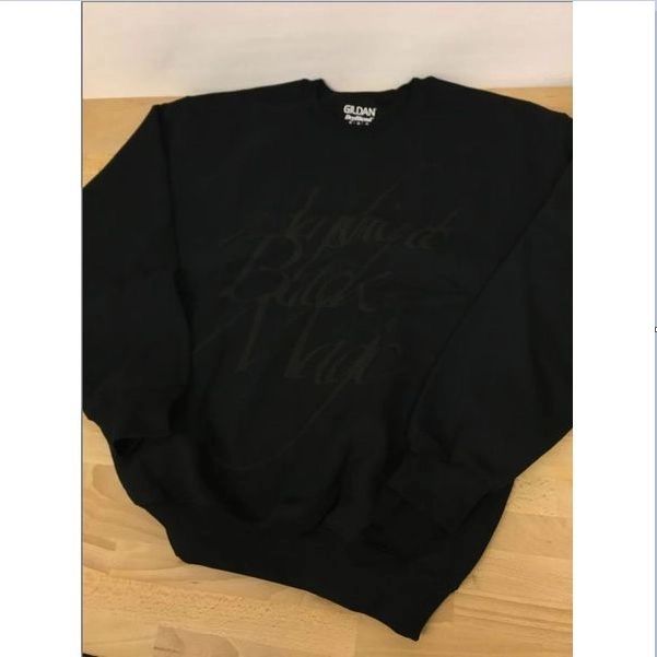 HOSPITAL PRODUCTIONS / HOSM-007 RAINFOREST SPIRITUAL ENSLAVEMENT - AMBIENT BLACK MAGIC - CREW NECK BLACK ON BLACK (L)