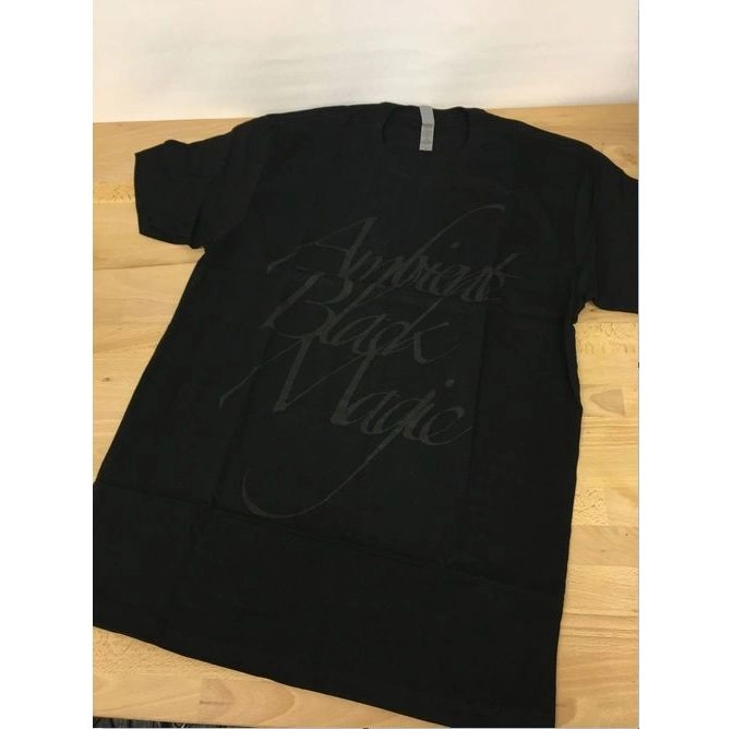 HOSPITAL PRODUCTIONS / HOSM-007 RAINFOREST SPIRITUAL ENSLAVEMENT - AMBIENT BLACK MAGIC - T SHIRT BLACK ON BLACK (L)