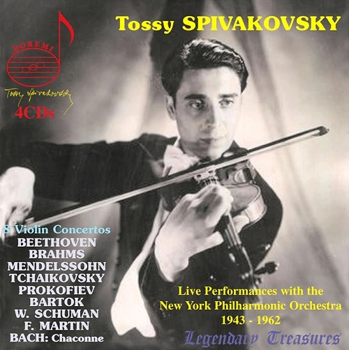 TOSSY SPIVAKOVSKY / トッシー・スピヴァコフスキー / LEGENDARY TRESURES; 8 VIOLIN CONCERTOS&CHACONNE(4CD)