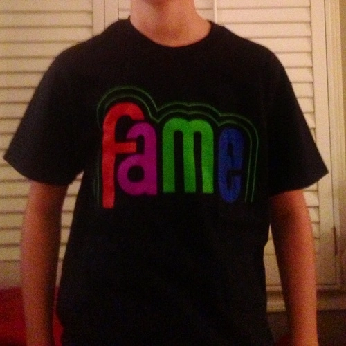 FAME RECORD GOODS / BLACK RETRO ARCH LOGO T SHIRT BLACK (L)