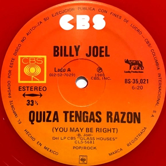 BILLY JOEL / ビリー・ジョエル / QUIZA TENGAS RAZON