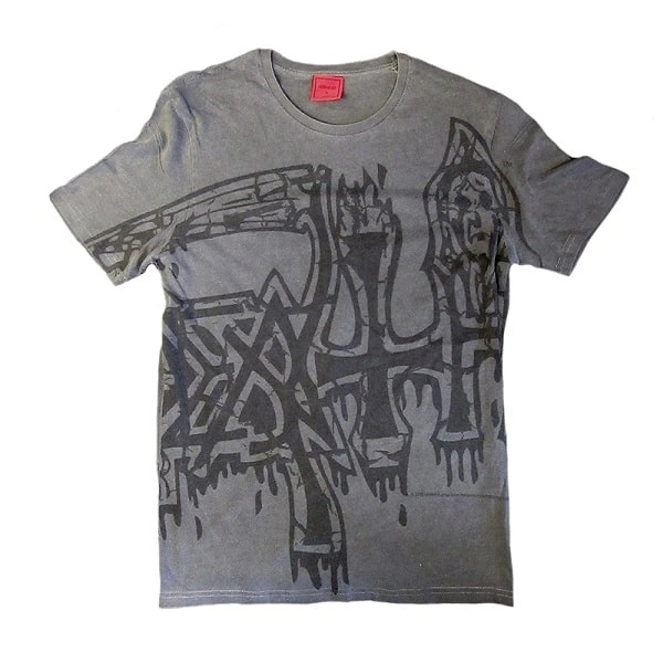 DEATH / デス / LARGE LOGO - BLACK (DYE SUB WITH BLACK OVERDYE) <SIZE:M>