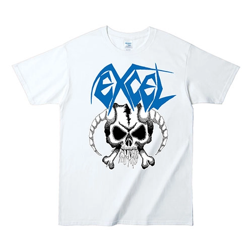 EXCEL (US) / エクセル / SKULL & HORN T SHIRT (white & blue/M)