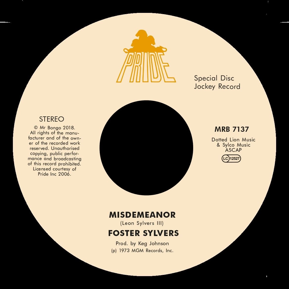 FOSTER SYLVERS / SYLVERS / MISDEMEANOR / WHEN I'M NEAR YOU