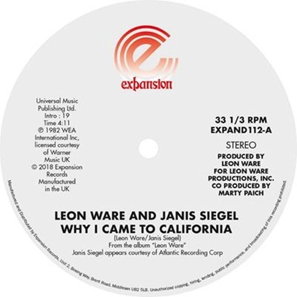 LEON WARE AND JANIS SIEGEL / WHY I CAME TO CALIFORNIA / CAN I TOUCH YOU THERE(12")