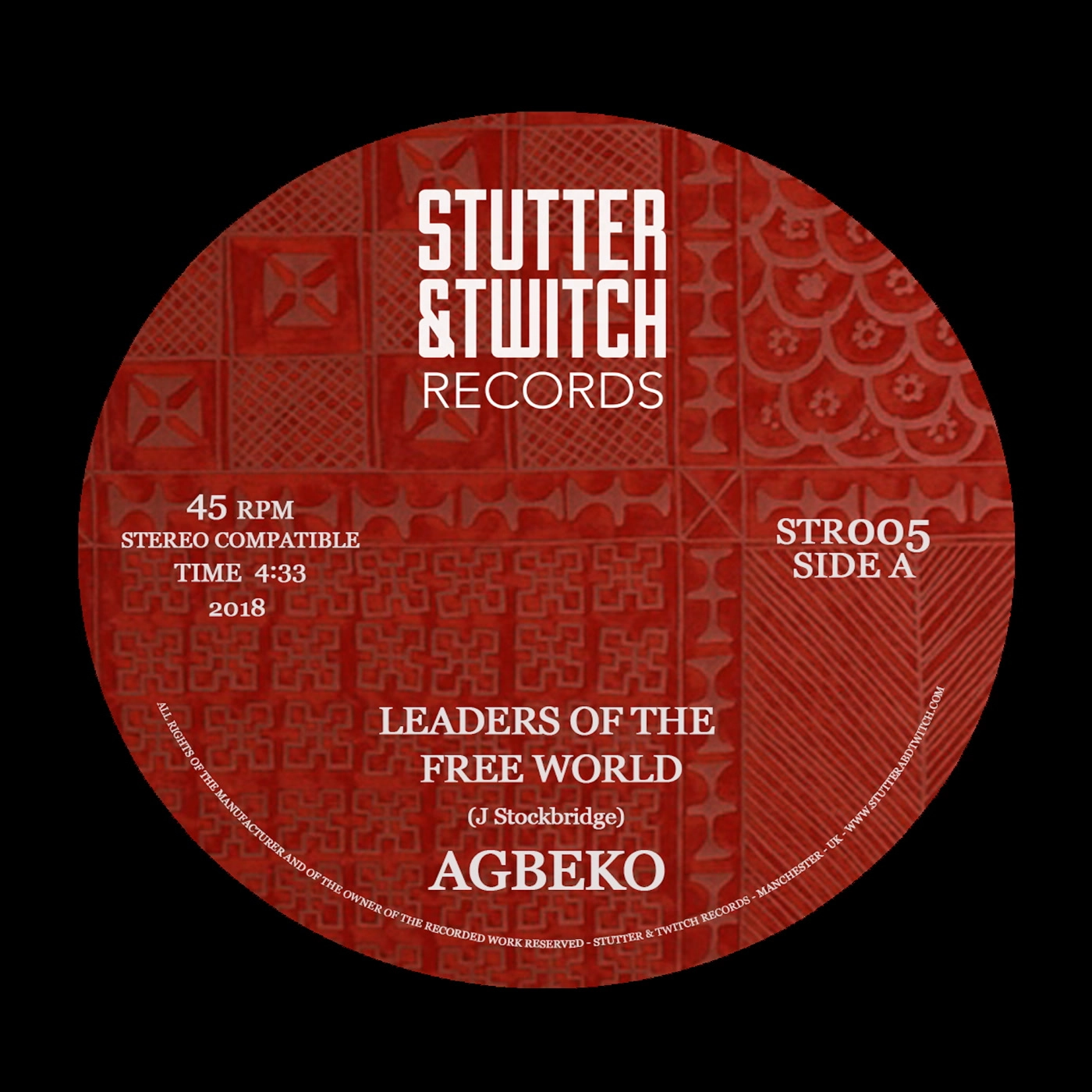 AGBEKO / アグベコ / STUTTER & TWITCH 7" SERIES