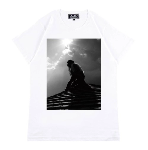 hide / Amplifier “hide” TEE design F　WHITE　XL