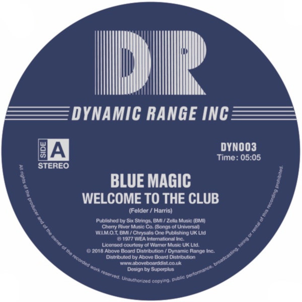 BLUE MAGIC / ブルー・マジック / WELCOME TO THE CLUB / LOOK ME UP (TOM MOULTON REMIX)