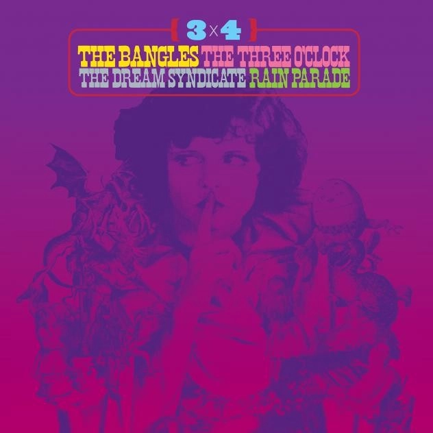 V.A. (ALTERNATIVE ROCK) / 3 X 4: THE BANGLES, THE THREE O'CLOCK, THE DREAM SYNDICATE, RAIN PARADE (2LP/MULTI COLORED PSYCHEDELIC SWIRL VINYL)
