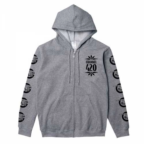 Chakkers / チャッカーズ / CHANNEL 420 ZIP UP HOODIE GRAY/XL