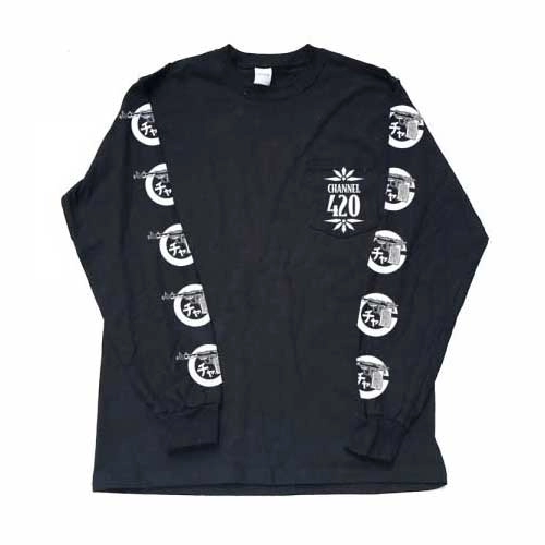 Chakkers / チャッカーズ / CHANNEL 420 LONG SLEEVE POCKET T SHIRT BLACK/L