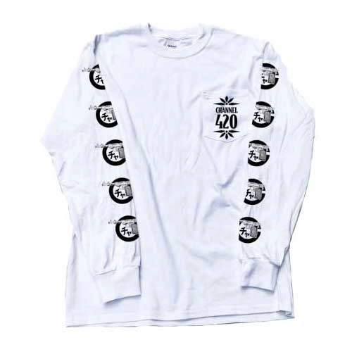 Chakkers / チャッカーズ / CHANNEL 420 LONG SLEEVE POCKET T SHIRT WHITE/L