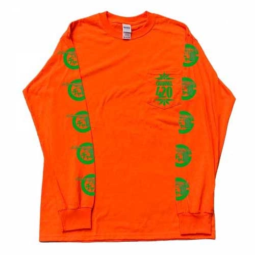 Chakkers / チャッカーズ / CHANNEL 420 LONG SLEEVE POCKET T SHIRT ORANGE/S